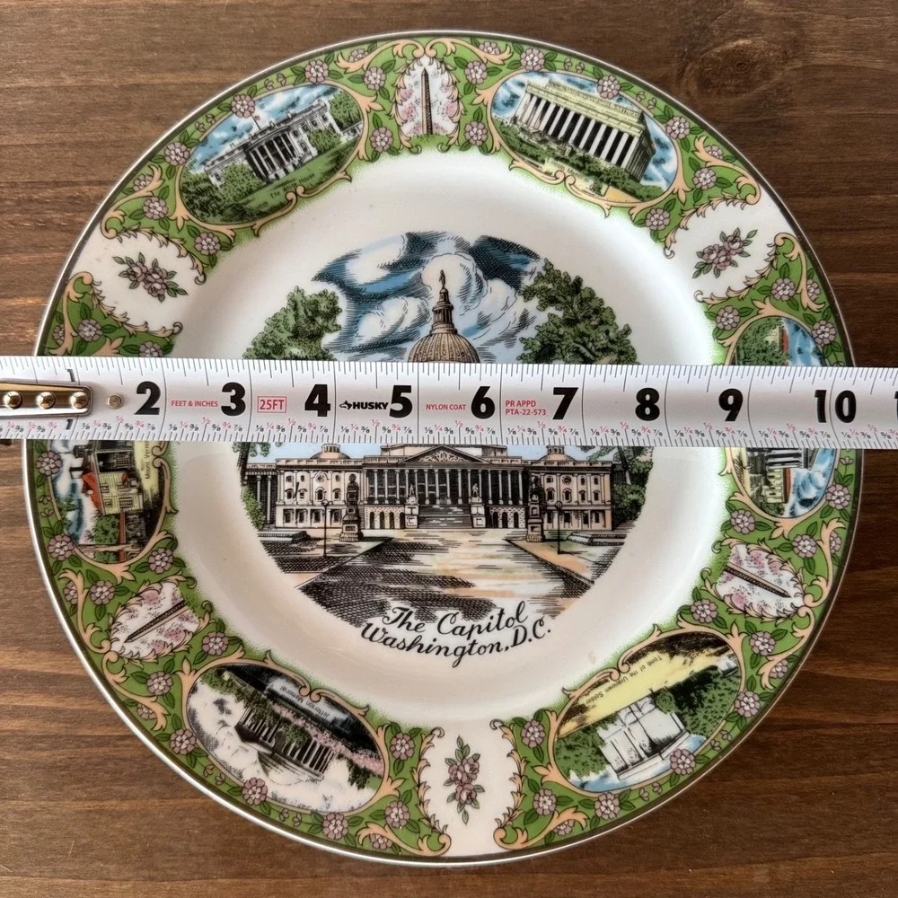 Vintage Washington DC Capitol Decorative Plate Made in Japan Souvenir Wall Decor